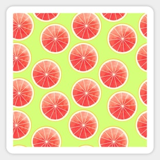 Summer Juicy Grapefruit Pattern Sticker